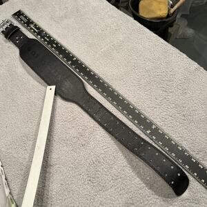 Gold's Gym Black Split Leather Weight Lifting Belt Foam Padded Size S/M